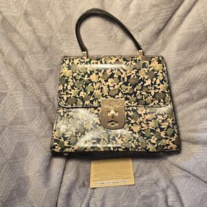 Original Patricia Nash Olive Groves Chauny Top Handle Leather Satchel EUC